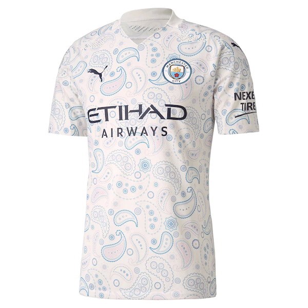 Camiseta Manchester City Tercera Equipación 2020-2021 Blanco